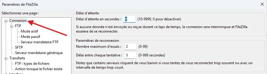 Filezilla délai d'attente.webp
