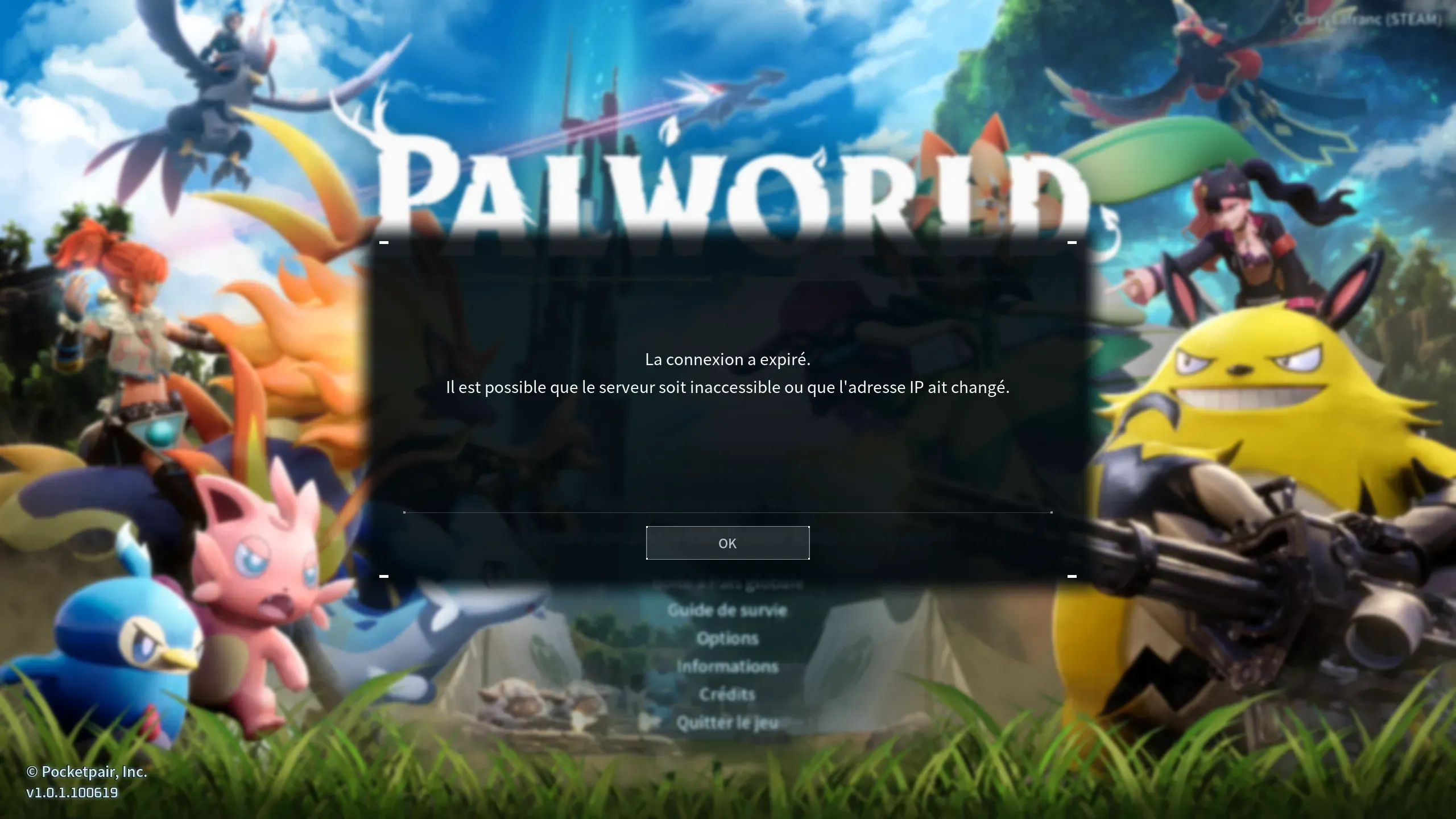 Palworld déconnexion.webp